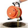 Generic Misuratore di livello dell'acqua profonda del pozzo, indicatore di misurazione delle acque sotterranee, indicatore elettronico del livello dell'acqua con sonda fissa e nastro in acciaio da 200 m