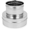 MAKA change your life quality Maka Riduzione Piatta Canna Fumaria Inox 304 Ø 350 a Ø 300 mm | Acciaio inox AISI 304, raccordo piatto a ingombro ridotto, innesto maschio-femmina, per stufe a legna, pellet
