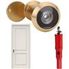 Bravien Spioncino per porta, 200° grandangolare lenti ottiche vetro per porta da 35 a 60 mm di spessore con trapano foro Ø 16 mm di lunghezza regolabile installazione facile sicura
