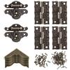GZRXIOUS 22 Cerniere Decorative Chiusure per Scatole di Gioielli, Include Viti | Antiche Cerniera per Mobili Antichi, per Riparazione, per Porte, Armadi