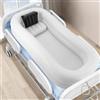 SYNCMH Vasca da Bagno Gonfiabile per Anziani, Pazienti e Mobilità Ridotta, Uso Domestico/Ospedaliero, 220x100x38 cm, PVC Pieghevole con Pompa Elettrica, 2 Cuscini, Sacca Acqua e Doccia