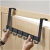 FUBESK Appendiabiti da porta in alluminio, confezione da 7 pezzi, per bagno, camera da letto, cucina, colore: nero