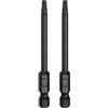 QUARKZMAN 2Pz Punte Cacciavite Piatta Esagonale H3.0 (3mm) con Punta Magnetiche Gambo Esagonale 1/4 Lunga 75mm (3) Inserti per Avvitatore Metrico Acciaio S2 Chiave Bussola, Nero