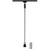 Paulmann 96919 URail lampada a sospensione 2Easy E27 max. 20W dimmerabile 230V Nero opaco, Cromato sistema su binari URail - Lampadina a scelta