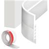 xiluuyou Paraspifferi Porta Blindata, Guarnizione Sottoporta in Gomma, Giunto Etanche Autoadesivo per Porta - Isolamento Termico e Acustico, Taglio Facile (1m x 5cm Bianco)