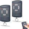 XDTKML 40,685 MHz - Telecomando per porte da garage, 2 pezzi per tasti grigi a 4 canali, compatibile con Hörmann HSM4-40, HSM2-40, HS2-40, HS2-40, HS4-40, HSE2-40, HSE2-40, HSE4-40