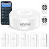 AGSHOME Allarme Casa Wireless WiFi 8 Pezzi con Sirena 120dB | Installazione facile, avvisi APP, compatibile con Alexa, batteria di backup 8h e sistema espandibile