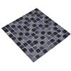 conwire Piastrella a mosaico traslucida grigio nero mosaico di vetro cristallo pietra grigio nero per parete bagno WC doccia cucina, dimensioni tappeto: 327 x 302 = 0,10 mq, dimensioni pietra: 25 x 25 x 4 mm