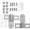 DOITOOL Set Da 2 Cerniera per Porta Doccia in Vetro, Perno a Doppia | Set per Pannello in Vetro, Lega Resistente All'usura, Stile Moderno Minimalista, per Box Doccia senza Telaio
