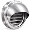 Generico Griglia ventilazione a lamelle, cappa emisferica per scarico aria | Griglia a lamelle a 45° antipioggia, funzionamento silenzioso, anticorrosiva, ventilazione efficiente(80mm)