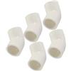 PATIKIL 5pz Gomito Tubo 20mm Dia 45 Angolo Grado PVC Tubo Raccordi Bianco | Adattatore Connettore