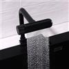 XJTNLB Rubinetto Pieghevole Cucina Miscelatore Sottofinestra Nero Rubinetto Lavello Cucina Abbattibile 180° Miscelatore Lavello con 6 Modalità di Getto