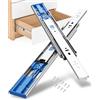 FURNIWARE Guide per cassetti, 400 mm, con chiusura ammortizzata, ad | Guide di scorrimento con cuscinetti a sfera da 45 mm, guide di montaggio laterale, binario di ricambio per mobili da cucina