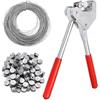 Molijysp Set di pinze per piombo con goffratura, pinze per piombo, con 40 guarnizioni rotonde Ø 8 mm, Ø 10 mm e cavo di piombo da 40 metri, pinze per guarnizioni in acciaio, per contatori di corrente