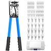 Proster Crimpatrice Regolabile 6-50mm² (10-0 AWG) con Terminali in Rame Stagnato Pinza Capicorda Professionale per Batterie e Cablaggi Elettrici 60 Pz e Meccanismo Rotante ad Alta Precisione