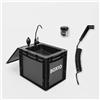 BOXIO - Wash Plus XL: lavello da campeggio mobile da 7 l, 40 x 30 cm, set | Doccia da campeggio, perle di pulizia e specchio: lavandino con pompa, accessori da campeggio in Eurobox per lo smontaggio