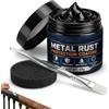 Generic Metal Rust Protection Black Repair Paste with Brush and Sponge (1pc) | 2-in-1 Restoration & Beautification Quick-Dry Weatherproof Easy to Use for Railings Fences Furniture Tools Pipes & Frames