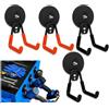 Ounfhtrttk Ganci Magnetici Doppio Gancio Appendini Rivestiti In Gomma Danno Pesante per Stoccaggio In Garage, Attrezzi, Giardino, Officina