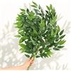 WEISPARK Steli artificiali di ruscus italiano, 68,6 cm, foglie verdi finte per ghirlanda, rami da appendere per bouquet da sposa, arco, centrotavola e decorazioni per la casa