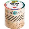 folia 26447 - Nastro adesivo washi in carta di riso, set da 4 pezzi di carta kraft Let's celebrate, 3 rotoli da 10 m x 15 mm e 1 rotolo da 10 m x 5 mm, ideale per decorare e decorare album di ritagli
