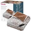 Beurer coperta riscaldante Arctic Brown, extra morbida con design 2-in-1 | Coperta coccola con 2 colori taupe e marrone, con spegnimento automatico e sistema di sicurezza, 6 livelli di temperatura