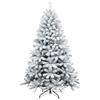 SHATCHI Albero di Natale artificiale verde Yukon da 1,2 m, con 230 punte e rami innevati e cespugliosi, supporto in metallo, cloruro di polivinile, 120 cm