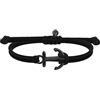 SAILBRACE Bracciale nero con ancora nera