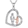 YFN Collana in argento Sterling, regalo per fratello e sorella, gioiello per compleanno, regalo di Natale, normale, Argento sterling, Non pietra preziosa