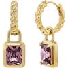 JOOP! - Orecchini da Donna in Acciaio inox - Placcato Oro/Dorato - con Zircone - Creoli Attorcigliato - JOO-E0023