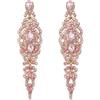 EVER FAITH Orecchini lunghi da donna con strass e cristalli, stile vintage anni '20, ispirati al Gatsby, a forma di goccia