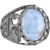 KAMBO Anello da uomo in argento sterling 925 naturale islamico, gemma argentata, pietersite, Gemma d'argento, Pietersit.