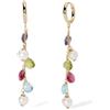 MABINA GIOIELLI - Orecchini Donna - Orecchini pendenti dorati con perle e glass multicolor - 563785