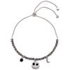 Disney Jack Skellington - Braccialetto placcato argento con perline