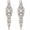 EVER FAITH Orecchini lunghi da donna con strass e cristalli, stile vintage anni '20, ispirati al Gatsby, a forma di goccia