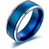 Wycian Regali per papà, Anello Acciaio Gotico Taglia 8mm Semplice Personalizzabili Gratuita per Uomo Donna Fidanzamento Gioielli
