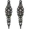 EVER FAITH Orecchini lunghi da donna con strass e cristalli, stile vintage anni '20, ispirati al Gatsby, a forma di goccia