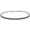 Morellato Club Bracciale da Uomo Tennis | Acciaio, Color Argento, Cubic Zirconia, Misura 18.5 + 3.5 cm