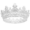 XFSRG Corona da Donna Diadema Rotondo a Cerchio Intero Tiara da Sposa Regina Corona di Strass Tiara di Cristallo Copricapo Principessa per Matrimonio Festa Cerimonia Donna
