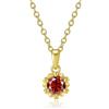 PAKORIO Collana Moissanite Fiore & Twist 1ct VVS1,placcato oro 14K,ipoallergenica,regolabile