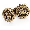 Masonic Cavalieri Templari rustico Bronzo sigillo massonico Gemelli, Cufflink Box