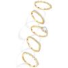 Macachii 5 Pezzi 12-22 Anello Argento Oro Donna Anello Fidanzamento Placcato Oro 14K con Zirconi Anelli Impilabili Eleganti Fedi Moda Promessa per Fidanzata Moglie Mamma