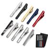 APKOL Fermacravatta da uomo (con confezione regalo), 10 pezzi in acciaio | inox, classici fermacravatta per Natale, San Valentino, matrimonio, affari, regalo per la festa del papà