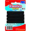 PARODI & PARODI Fettuccia elastica multiuso da 5mt colore nero, banda elastica in poliestere e gomma per cucito larghezza 10mm, nastro per cucito multiuso colore nero, corda elastica per abiti lavori di cucito