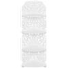 JDBDU Scaffale angolare a 4 ripiani, 19 x 19 x 80 cm, in PVC, portata 15 kg, moderno, per camera da letto e ufficio, bianco