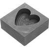 DEEPCRAFF Stampo di Fusione in Grafite a Forma di Cuore Nero | Metallici e Oro, Resistenza All'usura, Superficie Liscia, 1 Pezzo, per Laboratorio