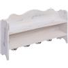Generico Appendiabiti a Muro Bianco 50x10x30 cm in Legno,Appendiabiti e cappelliere