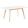 PURELLEL Tavolo da Pranzo Allungabile, 120-160cm Tavolo da Pranzo | Stile Scandinavo Tavolo da Cucina Rettangolare, Bianco, 120-160 x 80 x 75 cm