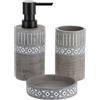 Tendance - Set con Dispenser di Sapone e portasapone in Cemento - Grigio - Bagno - Accessorio da Bagno Indipendente