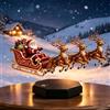 Ruhemeister Pro Slitta di Babbo Natale galleggiante, slitta volante levitazione magnetica | Espositore natalizio a levitazione magnetica con slitta volante di Babbo Natale for casa, ufficio, scaffale e feste