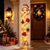 Generico Decorazione Natalizia Luminosa da Appendere alla Porta, Decorazione Festiva Verticale illuminata, 6 Modelli Festivi Illuminati con Luce Calda, Decorazioni Natalizie da Appendere (#F)